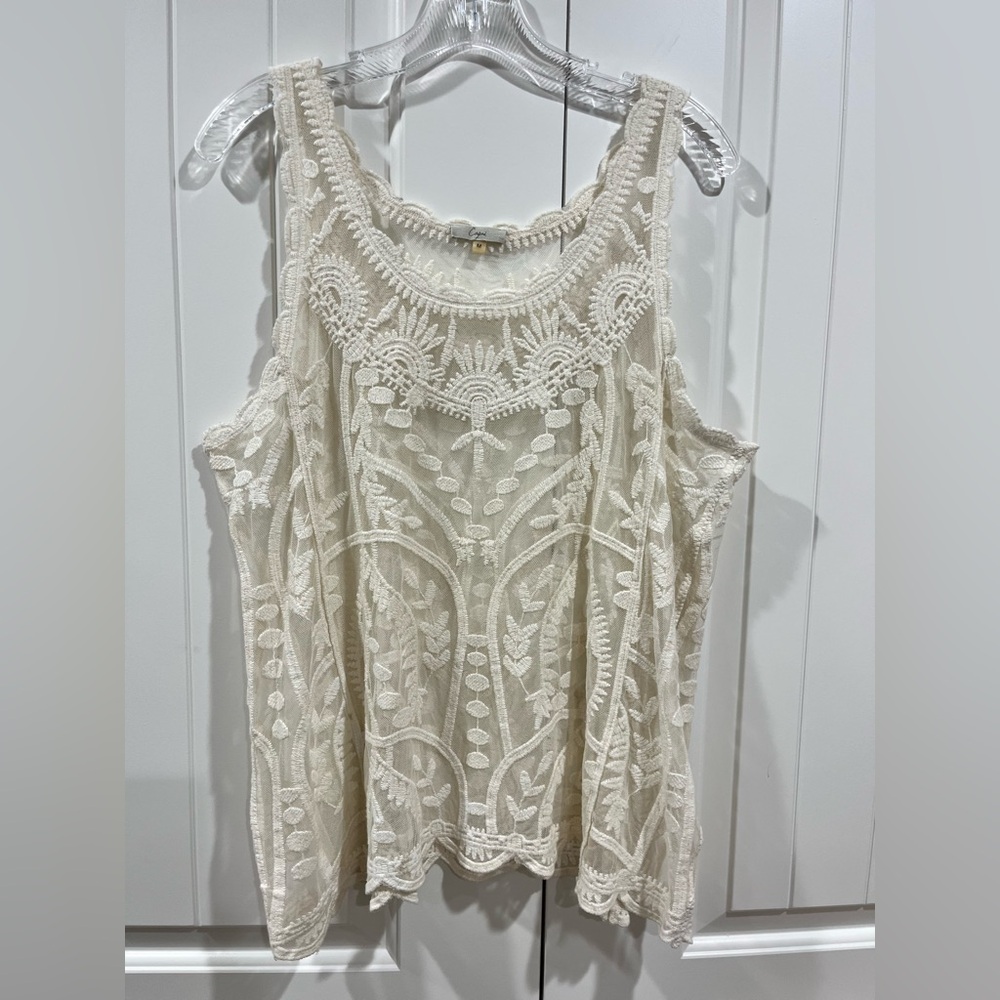 Cream Lace Women's Top